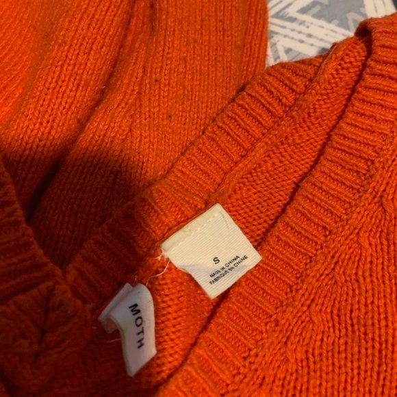 Red/Orange Sweater with cut out detail Anthropologie - Picture 3 of 3